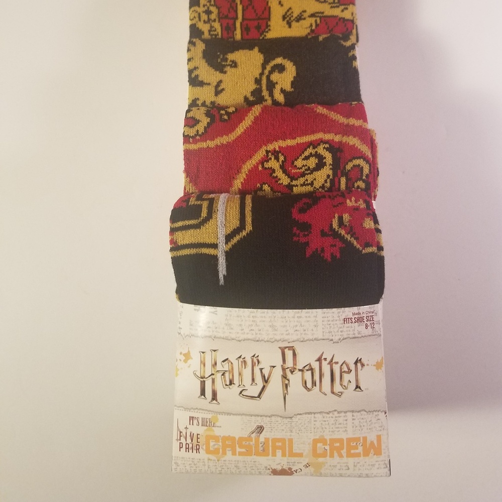 Harry potter mens casual crew socks 5 pairs new